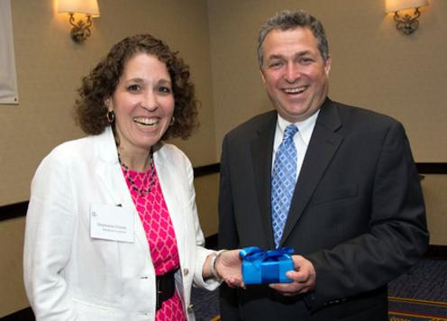 Ken receives 2014 Economic Development Advocate Award from Stephanie  Cronin of The Middlesex 3 Coalition